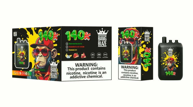 Bang Blaze 140000-140K Puffar Banana ice&Strawberry ice cream&Watermelon berry