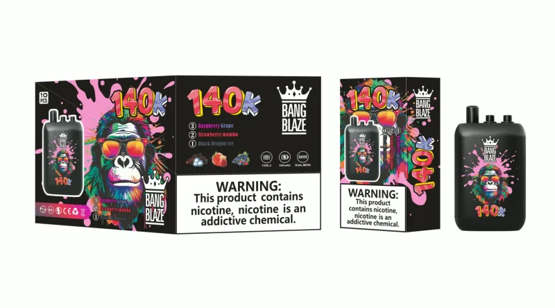 Bang Blaze 140000-140K Puffar Black Dragon ice&Strawberry mamba&Raspberry Grape