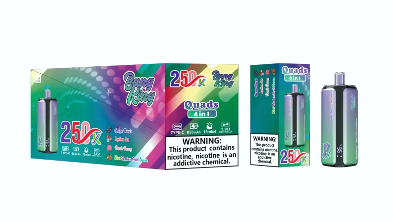 Bang King 250000 - 250K Puffar - Grape Burst Lychee Ice Peach Berry Kiwi Passion Fruit Guava