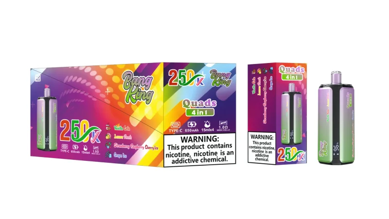 Bang King 250000 - 250K Puffar - Vanilla Cola Lemon Peach Strawberry Raspberry Cherry Ice Grape Ice