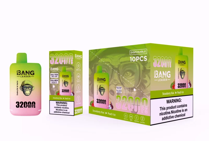 Bang Leader 32000 – 32K Puffar - Strawberry Kiwi & Peach Ice (2)