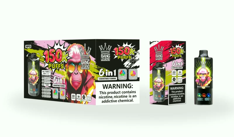 Bang Legend 150000 - 150K Puffar 5-i-1 Flavors Vape - Strawberry Ice Strawberry Kiwi Strawberry Lychee Strawberry Kiwi Strawberry Lychee