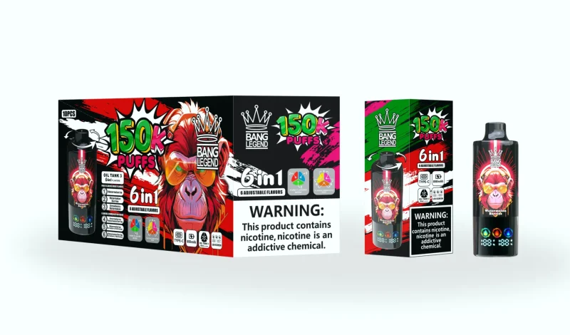 Bang Legend 150000 - 150K Puffar 5-i-1 Flavors Vape - Watermelon Ice Berries Strawberry Watermelon Ice Watermelon Strawberry Watermelon
