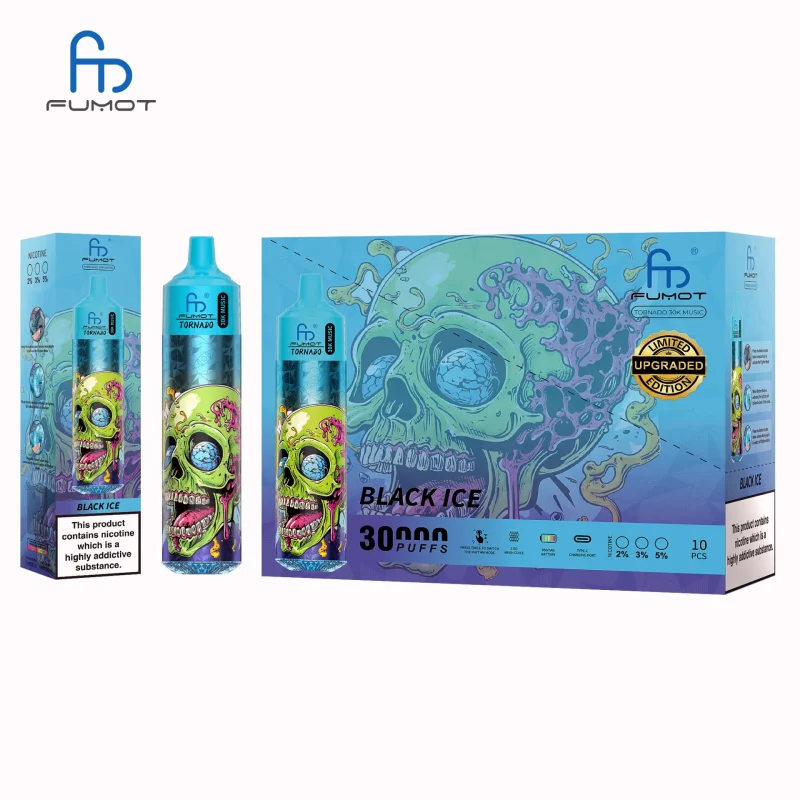 Fumot Tornado 30k Music - 30K Puffar Vape - Black Ice (2)