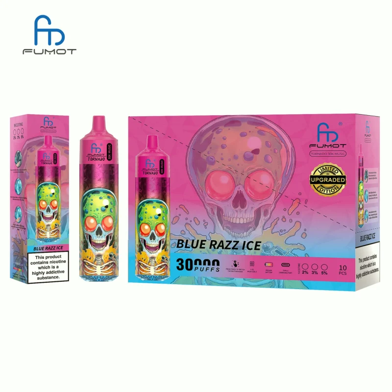 Fumot Tornado 30k Music - 30K Puffar Vape - Blue Razz Ice (2)