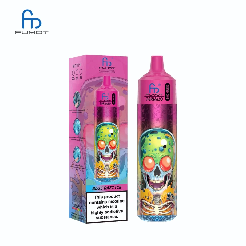 Fumot Tornado 30k Music - 30K Puffar Vape - Blue Razz Ice (4)