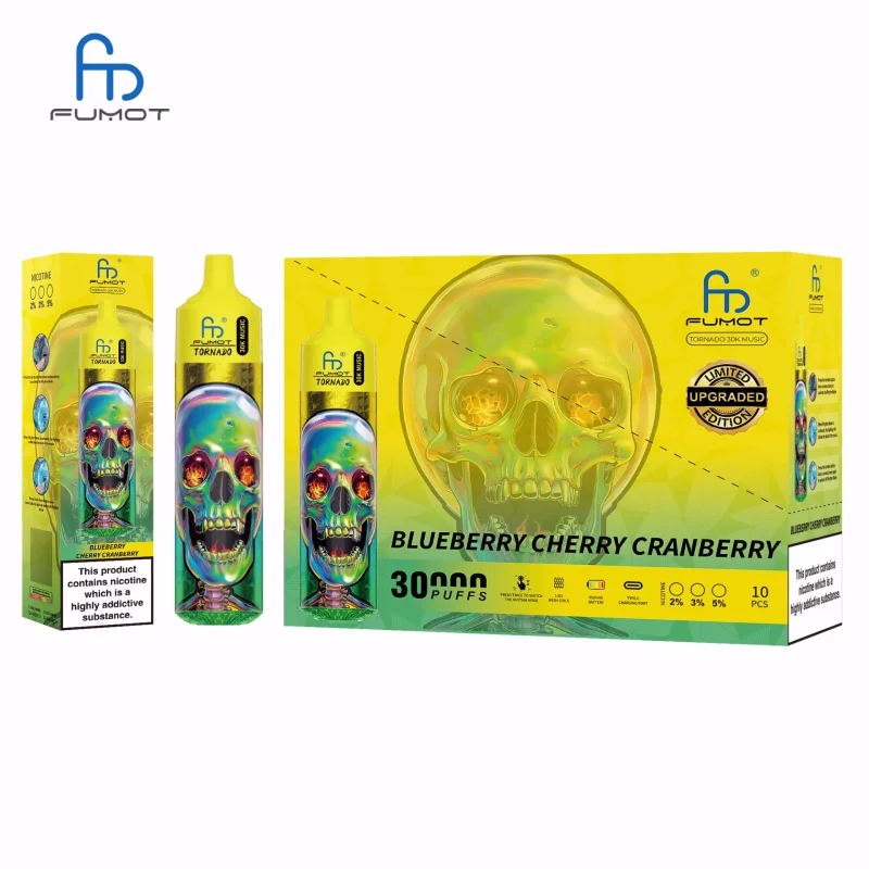 Fumot Tornado 30k Music - 30K Puffar Vape - Blueberry Cherry Cranberry (2)