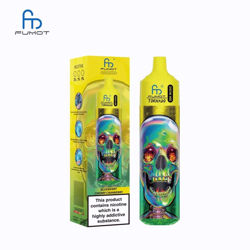 Fumot Tornado 30k Music - 30K Puffar Vape - Blueberry Cherry Cranberry (4)
