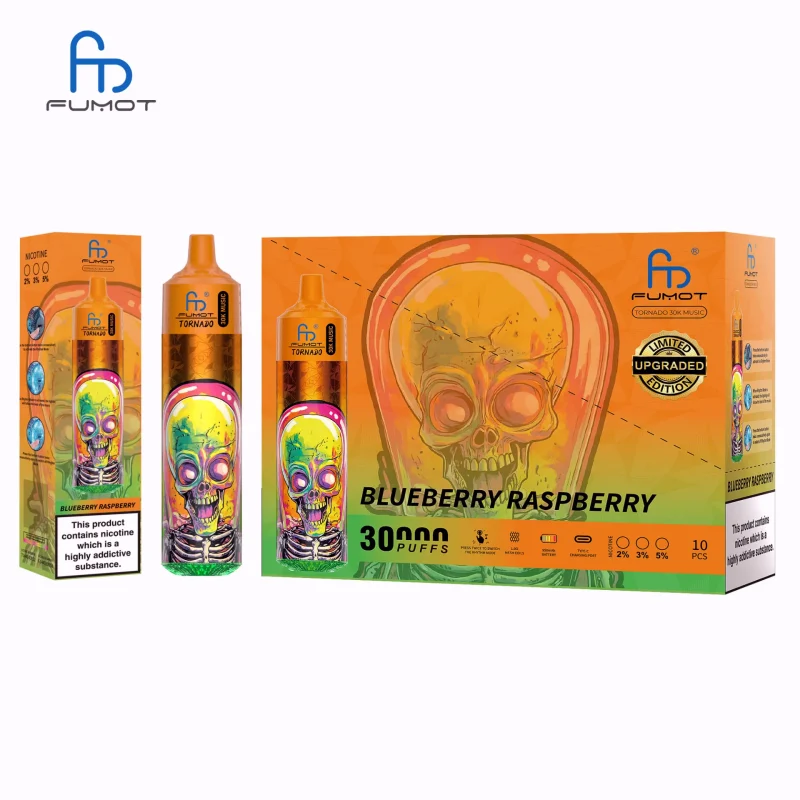 Fumot Tornado 30k Music - 30K Puffar Vape - Blueberry Raspberry (2)
