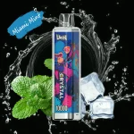 Uwin Crystal 10000 Puffar (10000 puffar) Miami Mint 2% eller 5% nikotin uppladdningsbar engångsvape 650mAh mesh coil RGB lights 18ml Type-C EU lager