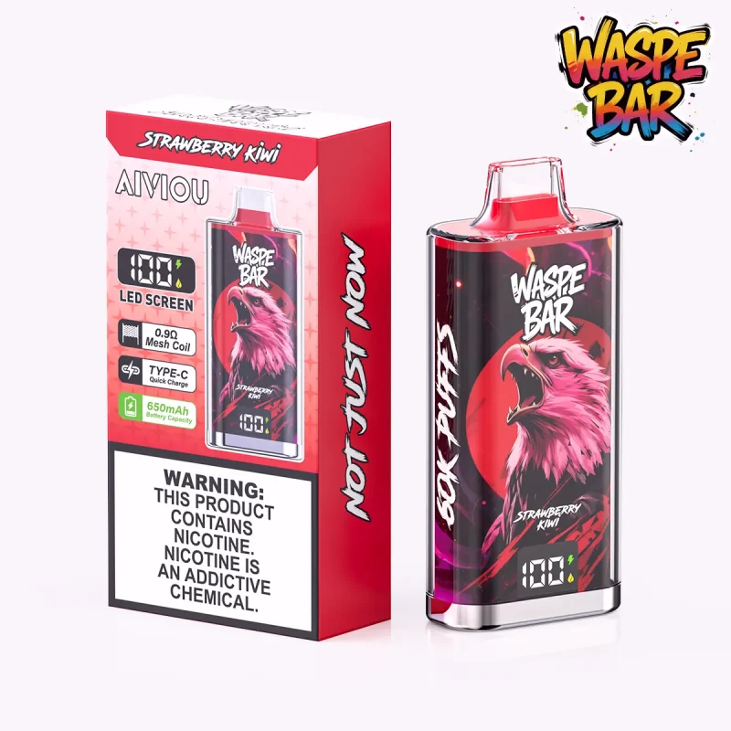 Waspe Bar 60000 - 60K Puffar Vape-Strawberry Kiwi (3)