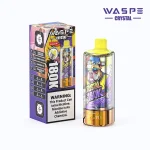Waspe Crystal 180K-180K Puffar Vape - BLUE RAZZLEMONADE & CHERRY LEMON & BLUEBERRY ICE & WATERMELON PEACH