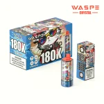 Waspe Crystal 180K-180K Puffar Vape - BLUEBERRY ICE & CHERRY COLA & STRAWBERRY VANILLA & LEMON CHERRY