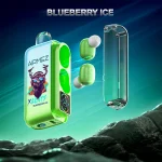 Airmez Xbeat 40000 40K Puffar (40000 puffar) Blueberry Ice 2% nikotin 2-in-1 TWS earbuds uppladdningsbar engångsvape 20ml 1000mAh