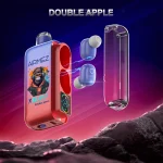 Airmez Xbeat 40000 40K Puffar (40000 puffar) Double Apple 2% nikotin 2-in-1 TWS earbuds uppladdningsbar engångsvape 20ml 1000mAh