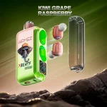 Airmez Xbeat 40000 40K Puffar (40000 puffar) Kiwi Grape Raspberry 2% nikotin 2-in-1 TWS earbuds uppladdningsbar engångsvape 20ml 1000mAh