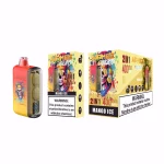 Airmez Xbeat 40000 40K Puffar (40000 puffar) Mango Ice 2% nikotin 2-in-1 TWS earbuds uppladdningsbar engångsvape 20ml 1000mAh