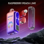 Airmez Xbeat 40000 40K Puffar (40000 puffar) Raspberry Peach Lime 5% nikotin 2-in-1 TWS earbuds uppladdningsbar engångsvape 20ml 1000mAh