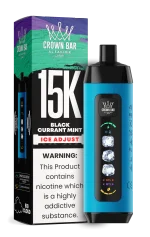 Al Fakher 15000 Ice Adjust 15000 Puffar (15000 puffar) Blackcurrant Mint 0.5% nikotin uppladdningsbar engångsvape 850mAh dual mesh coil digital display ice adjust 22ml EU lager