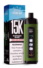 Al Fakher 15000 Ice Adjust 15000 Puffar (15000 puffar) Blue Razz Blast 0.5% nikotin uppladdningsbar engångsvape 850mAh dual mesh coil digital display ice adjust 22ml EU lager