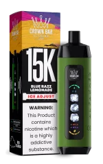 Al Fakher 15000 Ice Adjust 15000 Puffar (15000 puffar) Blue Razz Lemonade 0.5% nikotin uppladdningsbar engångsvape 850mAh dual mesh coil digital display ice adjust 22ml EU lager