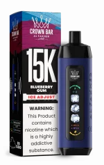 Al Fakher 15000 Ice Adjust 15000 Puffar (15000 puffar) Blueberry Gum 0.5% nikotin uppladdningsbar engångsvape 850mAh dual mesh coil digital display ice adjust 22ml EU lager