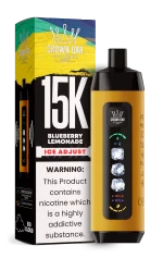 Al Fakher 15000 Ice Adjust 15000 Puffar (15000 puffar) Blueberry Lemonade 0.5% nikotin uppladdningsbar engångsvape 850mAh dual mesh coil digital display ice adjust 22ml EU lager