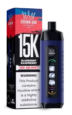 Al Fakher 15000 Ice Adjust 15000 Puffar (15000 puffar) Blueberry Raspberry 0.5% nikotin uppladdningsbar engångsvape 850mAh dual mesh coil digital display ice adjust 22ml EU lager
