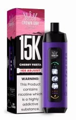 Al Fakher 15000 Ice Adjust 15000 Puffar (15000 puffar) Cherry Fiesta 0.5% nikotin uppladdningsbar engångsvape 850mAh dual mesh coil digital display ice adjust 22ml EU lager