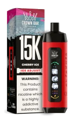 Al Fakher 15000 Ice Adjust 15000 Puffar (15000 puffar) Cherry Ice 0.5% nikotin uppladdningsbar engångsvape 850mAh dual mesh coil digital display ice adjust 22ml EU lager