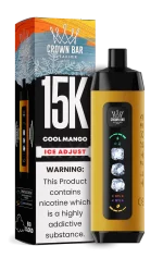 Al Fakher 15000 Ice Adjust 15000 Puffar (15000 puffar) Cool Mango 0.5% nikotin uppladdningsbar engångsvape 850mAh dual mesh coil digital display ice adjust 22ml EU lager