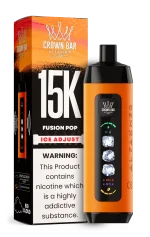 Al Fakher 15000 Ice Adjust 15000 Puffar (15000 puffar) Fusion Pop 0.5% nikotin uppladdningsbar engångsvape 850mAh dual mesh coil digital display ice adjust 22ml EU lager