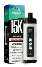 Al Fakher 15000 Ice Adjust 15000 Puffar (15000 puffar) Gum Mint 0.5% nikotin uppladdningsbar engångsvape 850mAh dual mesh coil digital display ice adjust 22ml EU lager