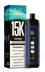Al Fakher 15000 Ice Adjust 15000 Puffar (15000 puffar) Ice Blue 0.5% nikotin uppladdningsbar engångsvape 850mAh dual mesh coil digital display ice adjust 22ml EU lager