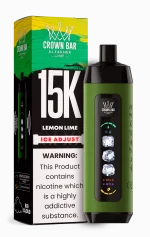 Al Fakher 15000 Ice Adjust 15000 Puffar (15000 puffar) Lemon Lime 0.5% nikotin uppladdningsbar engångsvape 850mAh dual mesh coil digital display ice adjust 22ml EU lager