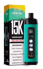 Al Fakher 15000 Ice Adjust 15000 Puffar (15000 puffar) Lemon Mint 0.5% nikotin uppladdningsbar engångsvape 850mAh dual mesh coil digital display ice adjust 22ml EU lager