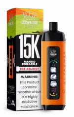 Al Fakher 15000 Ice Adjust 15000 Puffar (15000 puffar) Mango Pineapple 0.5% nikotin uppladdningsbar engångsvape 850mAh dual mesh coil digital display ice adjust 22ml EU lager