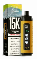 Al Fakher 15000 Ice Adjust 15000 Puffar (15000 puffar) Pineapple Ice 0.5% nikotin uppladdningsbar engångsvape 850mAh dual mesh coil digital display ice adjust 22ml EU lager