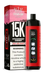 Al Fakher 15000 Ice Adjust 15000 Puffar (15000 puffar) Strawberry Cherry 0.5% nikotin uppladdningsbar engångsvape 850mAh dual mesh coil digital display ice adjust 22ml EU lager