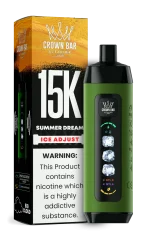 Al Fakher 15000 Ice Adjust 15000 Puffar (15000 puffar) Summer Dream 0.5% nikotin uppladdningsbar engångsvape 850mAh dual mesh coil digital display ice adjust 22ml EU lager