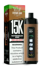 Al Fakher 15000 Ice Adjust 15000 Puffar (15000 puffar) Watermelon Kiwi 0.5% nikotin uppladdningsbar engångsvape 850mAh dual mesh coil digital display ice adjust 22ml EU lager