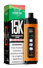 Al Fakher 15000 Ice Adjust 15000 Puffar (15000 puffar) Watermelon Lime 0.5% nikotin uppladdningsbar engångsvape 850mAh dual mesh coil digital display ice adjust 22ml EU lager