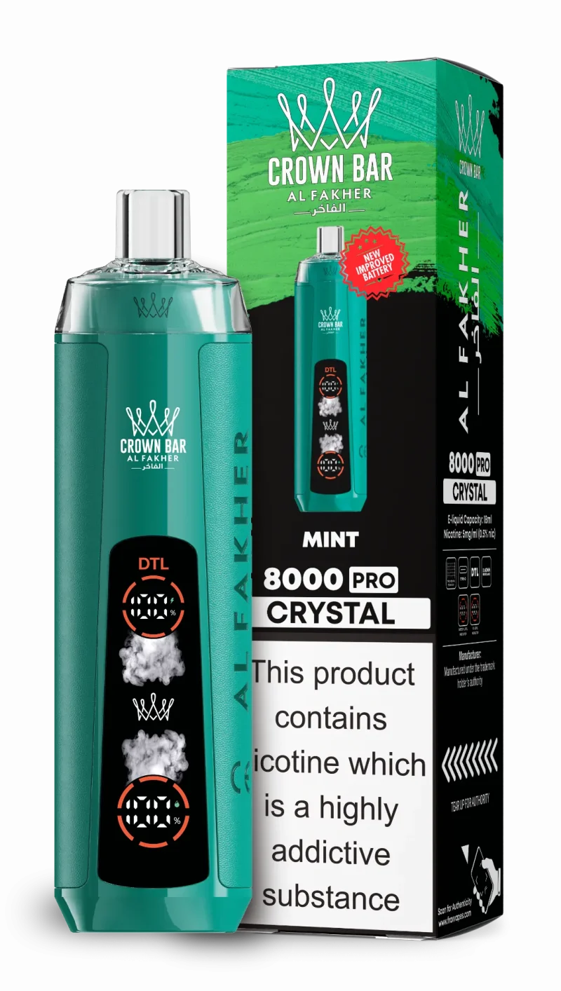 AL Fakher 8000 Crystal – 8000 Puffar Vape 18ml Dual Mesh - Bild 14