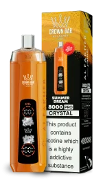 AL Fakher 8000 Crystal 8000 Puffar (8000 puffar) Summer Dream 0.5% nikotin uppladdningsbar engångsvape 1200mAh dual mesh coil digital display 18ml EU lager