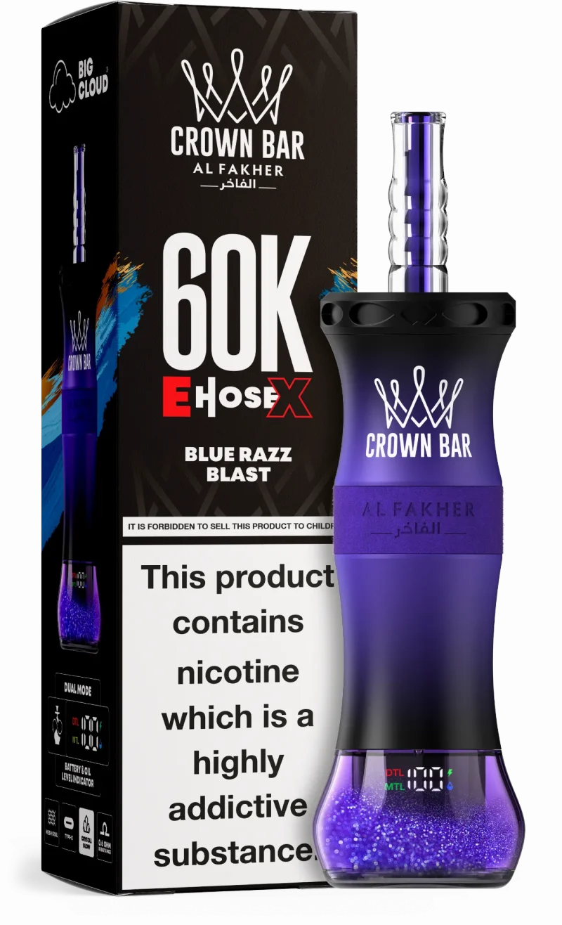 Al Fakher Crown Bar E Hose X 60000 – 60K Puffar Shisha Vape 50ml - Bild 9