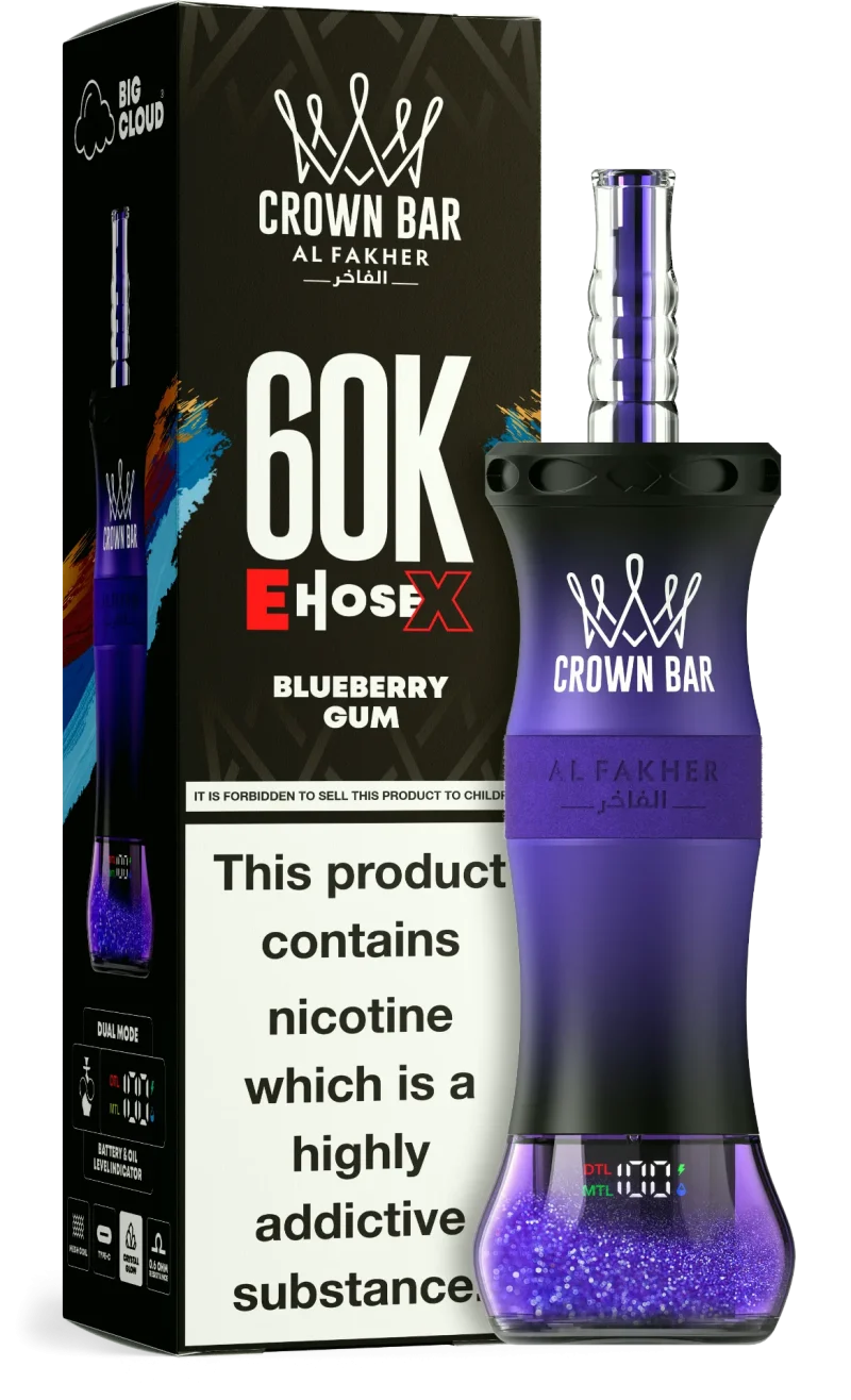 Al Fakher Crown Bar E Hose X 60000 – 60K Puffar Shisha Vape 50ml - Bild 14