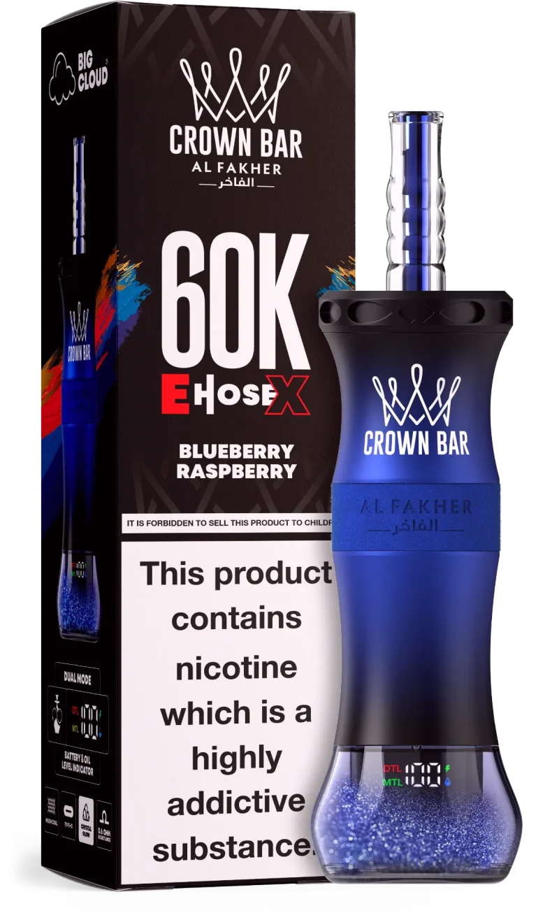 Al Fakher Crown Bar E Hose X 60000 – 60K Puffar Shisha Vape 50ml - Bild 11