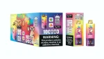 Bang Blaze 100K Puffar (100000 puffar) Blueberry Ice & Raspberry Lemon & Watermelon Bubblegum 3-i-1 uppladdningsbar engångsvape 850mAh triple mesh coil LED screen