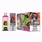Bang Box 200K Puffar (200000 puffar) Double Apple + Sour Apple Raspberry + Blackberry Ice + Pineapple Peach 8-i-1 uppladdningsbar engångsvape 850mAh smart display 40ml mesh coil EU lager
