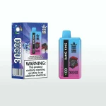 Bang King 30000 30K Puffar (30000 puffar) Blueberry Ice & Black Dragon Ice 2-i-1 uppladdningsbar engångsvape 550mAh LCD digital display 36ml dual pod 1.0Ω mesh coil EU lager